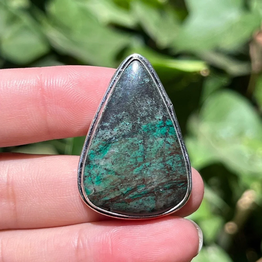Size 8.75‎ 925 silver plated African turquoise ring